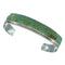 Turquoise Inlay Southwest Genuine Sterling Silver Cuff Bracelet AX78288